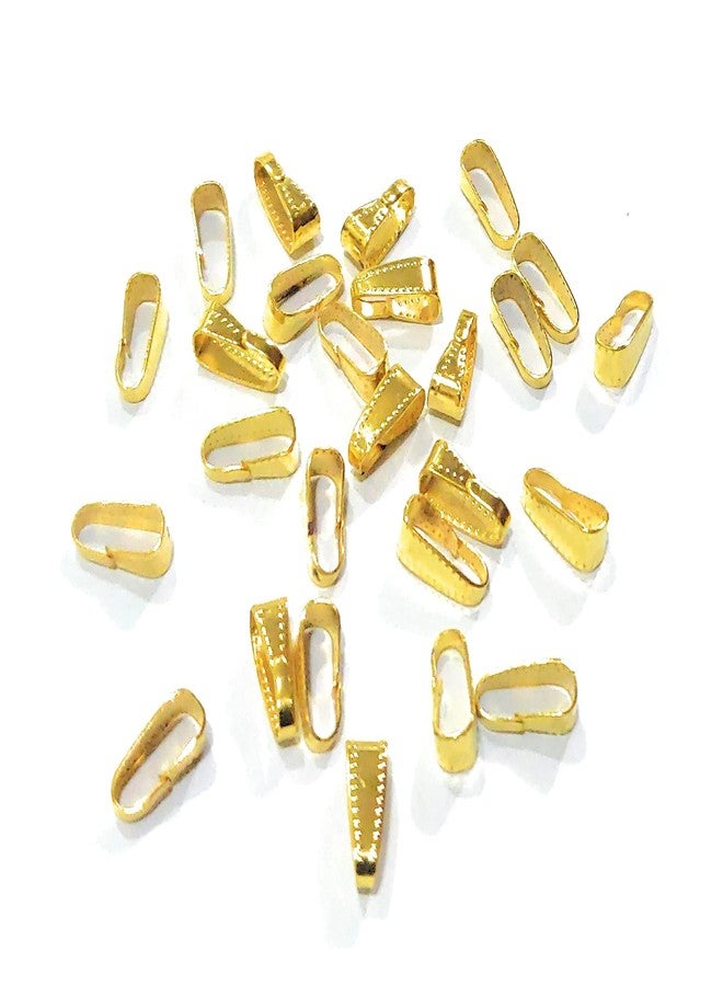Excellentcrafts Metal Pinch Pendant Hooks Pendant Bail Clasp for Necklace Jewellery Making (50 Pieces) - Image 1